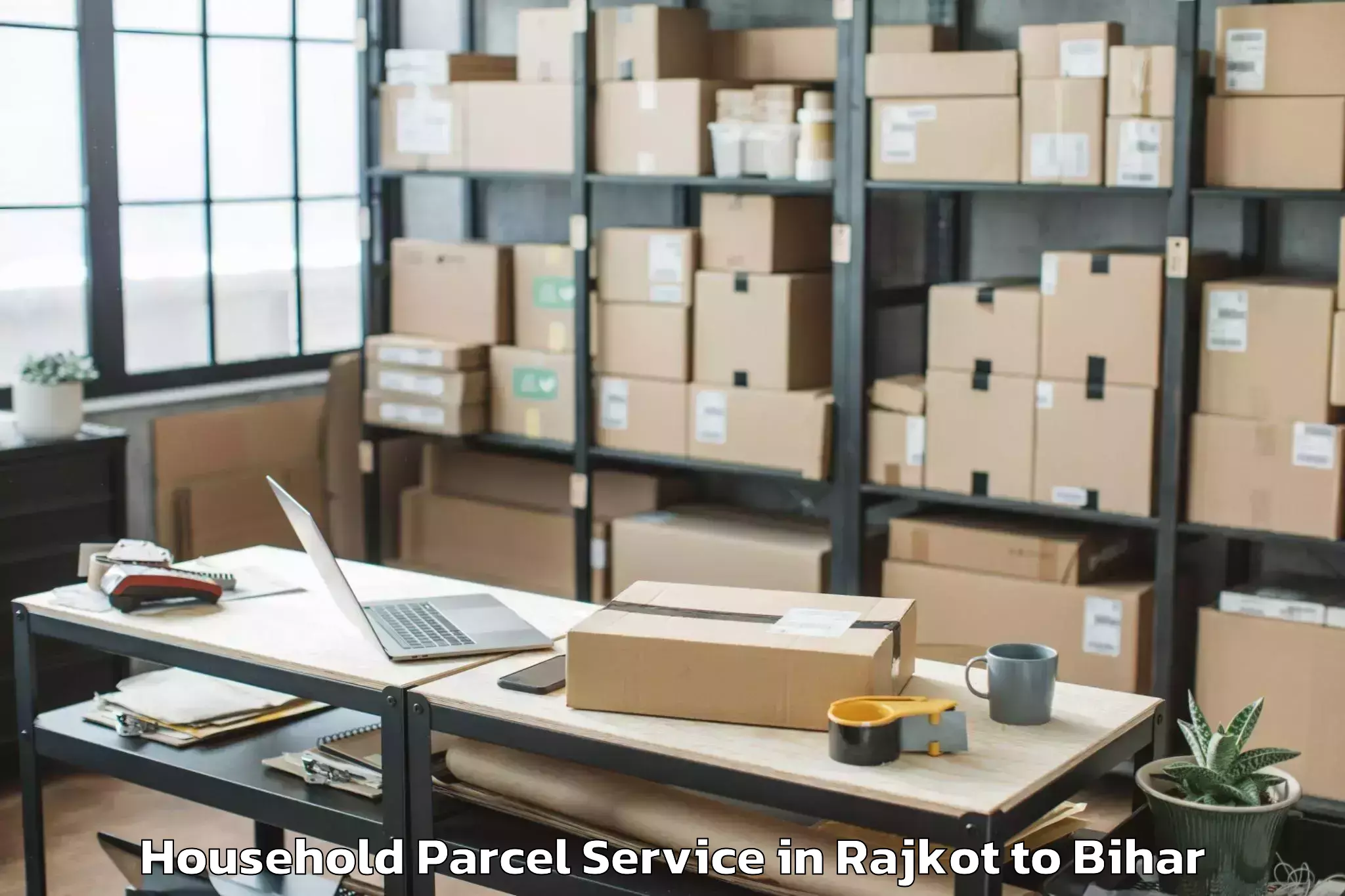 Easy Rajkot to Majhaulia Household Parcel Booking